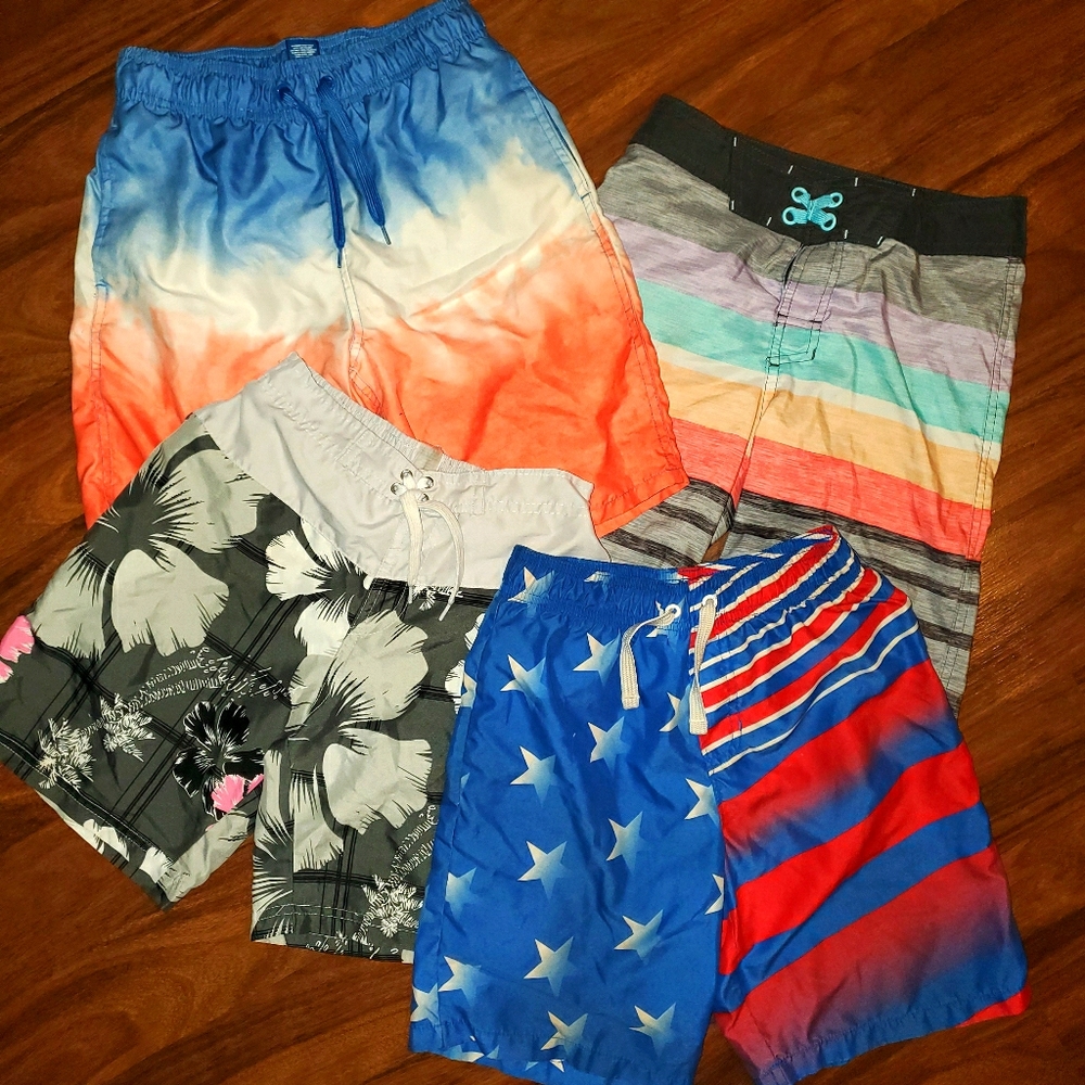 Boy's size M swim trunks bundle
